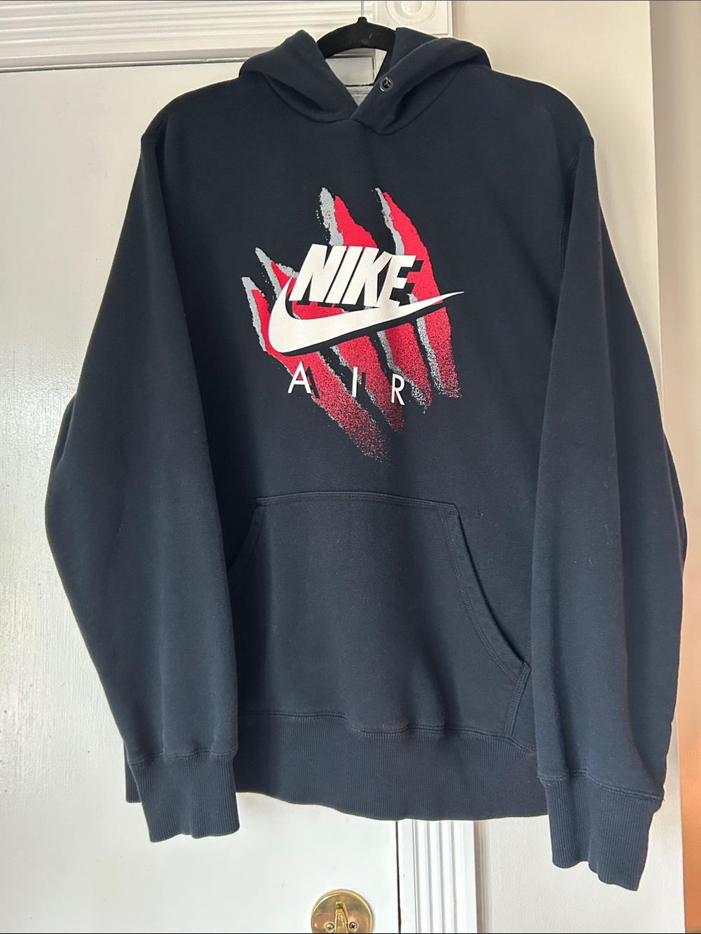 Nike Air Black Hoodie with Red Graphic size XL extra large
